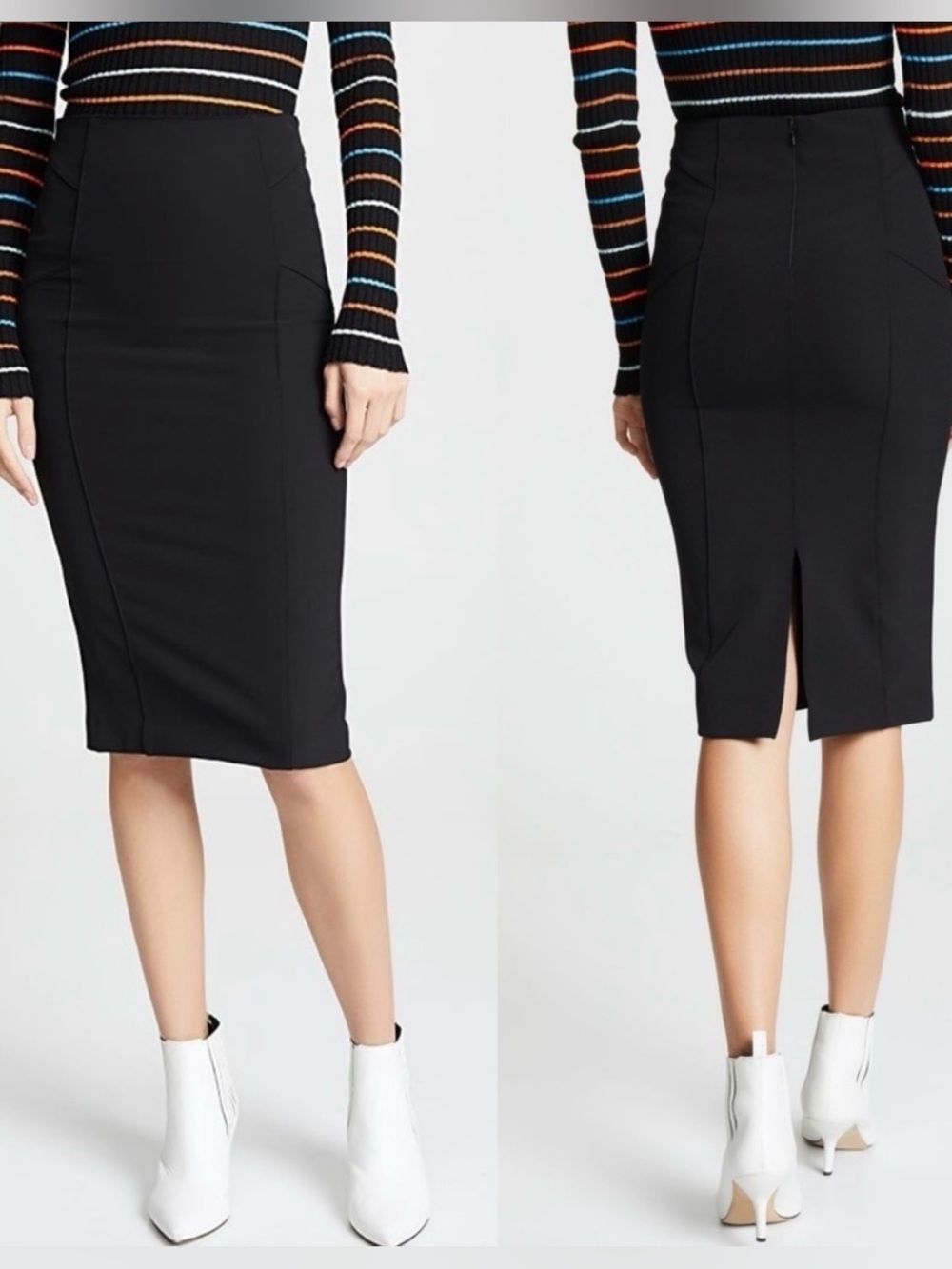 Veronica Beard Black Scuba Pencil Skirt VAIL 10 🤩